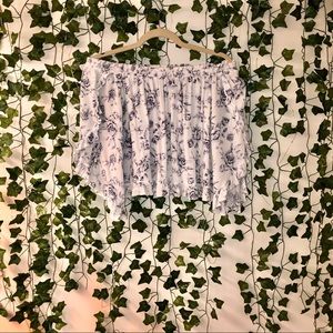 Floral Ruffle Crop Off-the-Shoulder Blouse 🌷